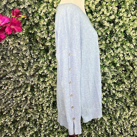 Lilly Pulitzer Melenie Coolmax Sweater Heathered Blue Peri NWT - Picture 5 of 8